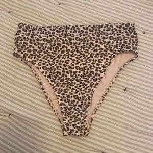 Leopard swim bottoms